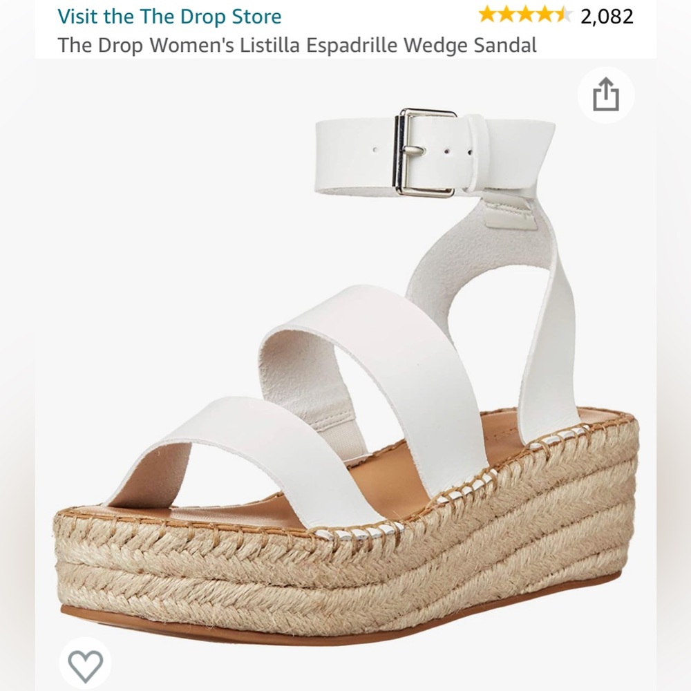 The Drop by Amazon White Leather Espadrilles